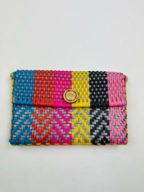 Maria Victoria Colorful Woven Clutch Purse